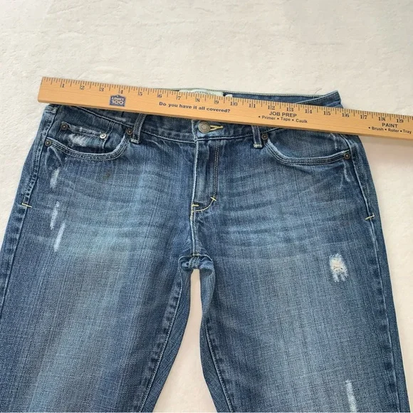 Abercrombie and Fitch Erin Distressed Mid Rise 90’s Jeans Size 6 S (short) blue - Picture 10 of 15